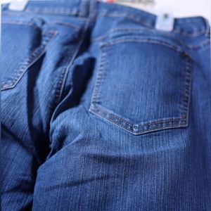 NY&Co 14 Curvy Low Rise Straight Leg Cuffed Jeans